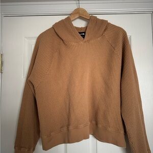 North Face Brown Waffle Knit Hoodie